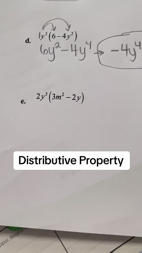 Distributive Property #fyp #youwantalgebra #mathtutor #mathhelp #mathteacher #gedmath #algebra #psatprep #satprep #actprep #8thgrademath #algebra1 #distributiveproperty