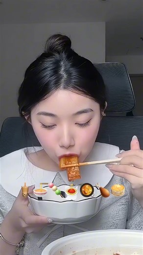 🥢#mukbang #emojieating #fypシ