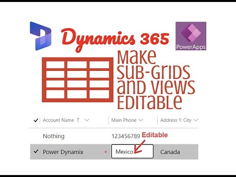 Creating Editable Sub-grids for Forms and Views in Dynamics 365