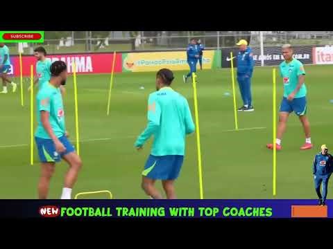 🔰Brazil Full Training Session by Carlo Ancelotti / Dynamic Warm Up with Ball + Passing Drills