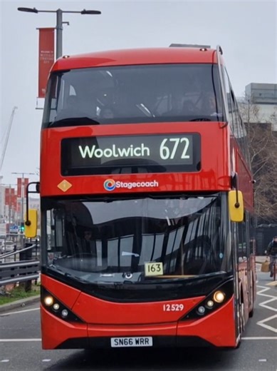 Bus 672 from Stratford City to Woolwich