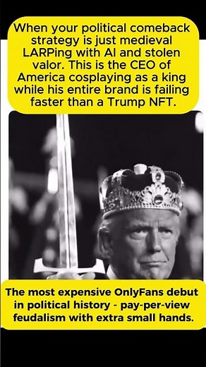 Trump's AI Crown Backfires Spectacularly 💀 (No Kings Protest Roast) #Trump #AI #NoKings #Protest