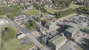 Chemical plant industrial demolition project. Decommissioning and demolition, removal and disposal of asbestos storage equipment, buildings and structural steelwork. Enviromental and global pollution