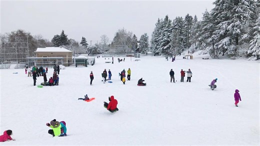 Sledding, snowshoeing, shoveling, biking, cross-country skiing and.... kayaking? It's a snow day and Puget Sound residents are coping with and enjoying the half foot or more of snow that accumulated overnight. (Seattle Times Staff) Find more snow updates here: st.news/2UU8LwB | The Seattle Times