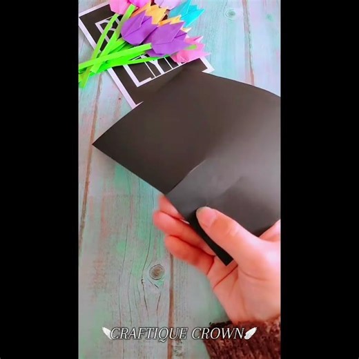 Easy Paper Flower Pop-Up Card 🌸 | Beautiful DIY Paper Craft | Craftique Crown #shorts #001 #diy