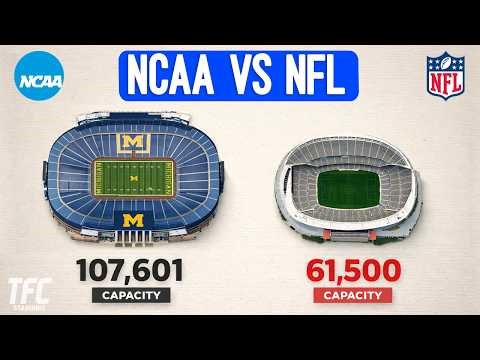 Why College Football Stadiums Are WAY BIGGER than NFL Stadiums | TFC Stadiums