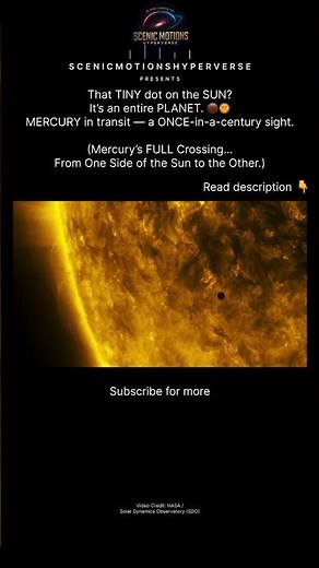 That’s NOT a Bad Pixel — It’s MERCURY Crossing the Sun! 🌞🟤 (Real NASA Footage)