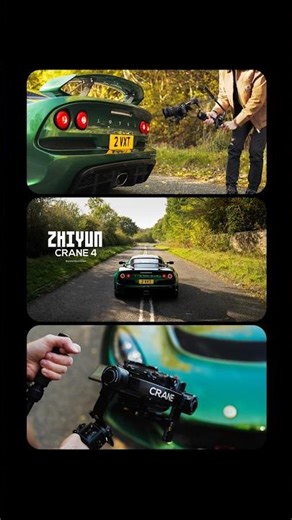 Heavy set ups? No problem 💪 #zhiyun #crane4 #gimbal #lotusexige #filmmaking