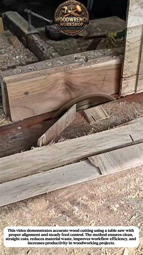 Precise Table Saw Wood Cutting Technique | Clean & Efficient Carpentry Process