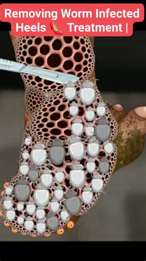 30K views · 98 reactions | Removing Worm Infected Heels  Treatment | #3danimation #reels #satisfying #animation #treatment #trending #followers #asmr | Akhilesh Yadav | Facebook