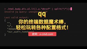 📥 qq - 你的终端数据魔术棒，轻松玩转各种配置格式！