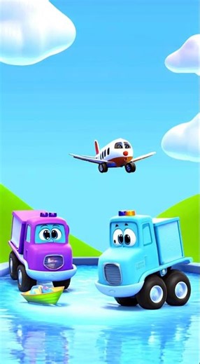 🚒✨ Bluey & Purpy’s Pond Rescue! Bubble Hoses and Boat Fun 🎈🌈