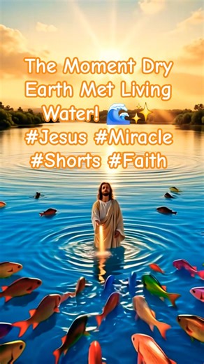 The Moment Dry Earth Met Living Water! 🌊✨ #Jesus #Miracle #Shorts #Faith
