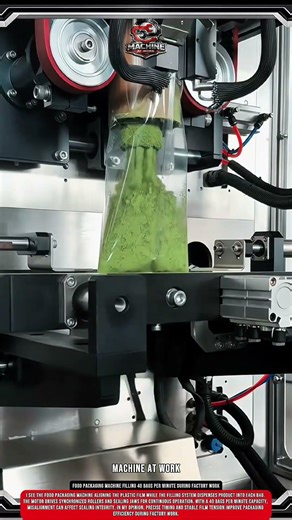 Food Packaging Machine Filling 40 Bags Per Minute During Factory Work