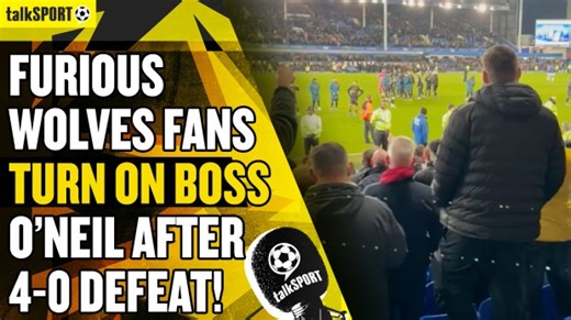 Wolves fans viciously turn on Gary O'Neil in furious crowd footage at Everton