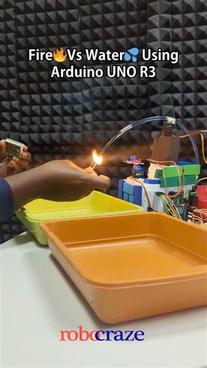 🔥🤖 Meet the Smart Firefighter! 💦 Fire on the left? Right? Straight ahead? 👀 No panic here! Our Arduino UNO–powered fire extinguisher spots the flame, turns towards danger, and puts it out automatically! 🚒✨ 🔧 Brain: Arduino UNO 🔥 Eyes: Flame Detector 🦾 Moves: Servo Motor 💦 Action: Water Pump Relay Module Detect ➡️ Rotate ➡️ Spray ➡️ Fire = OFF ❌🔥 👇 Want the full Arduino code? 💬 Comment “FIRE” and we’ll drop it for you! . . . . . . . . . . . . . #ArduinoProjects #FireExtinguisherBot #S