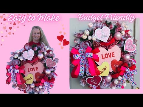 Valentine’s Day Wreath Tutorial - Woodland Ruffles/Cruffles & Poof Method❤️Easy to Make Holiday DIY