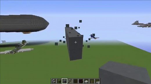 Spitfire fighter plane in Minecraft