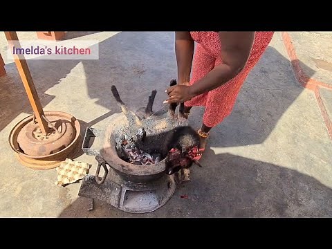 How to Slaughter a Goat 🐐 in Ghana and Prepare Goat Soup with it