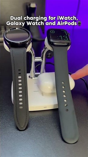 Dual Wireless Charger for Apple Watch & Galaxy Watch ⚡