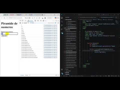 Ejercicio de piramide de numeros #javascript