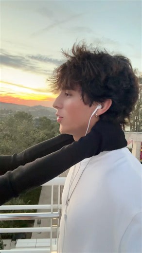 me and my friend at sunset