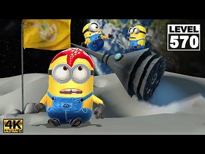 Minion Rush Starfish Minion collect 500 Stars on the Moon at The Pyramids | LV 570 EP#421 | 4K