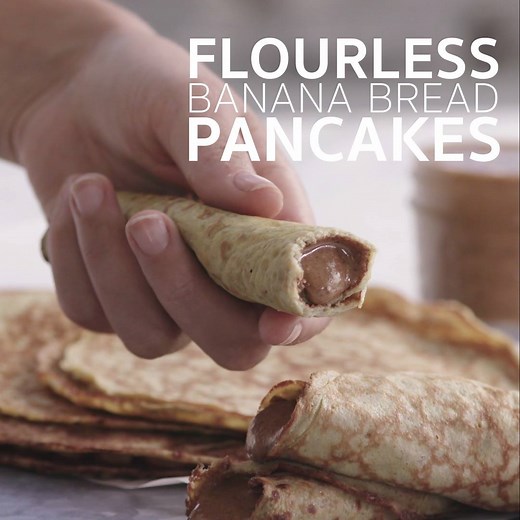Yes, you can sleep in and still have time for breakfast. 🙏 Flourless Banana Bread Pancake: bit.ly/2kH2Ptm | Food.com
