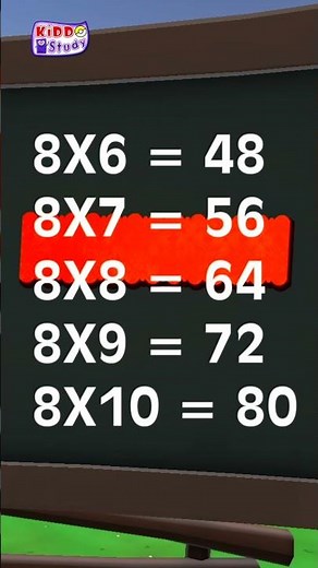 "Learn Table of 8 | Simple & Fun Multiplication for Kids #Shorts"