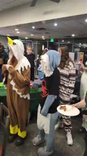 EMU Campus Life on Instagram: "Late Night Breakfast onesie/PJ contest entries!! 💚💚💚🎉"