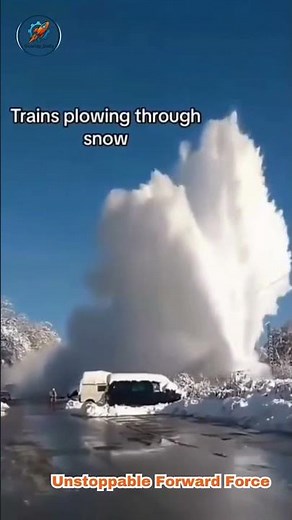 Snow Explosion! Train Charges Through Thick Winter Snow