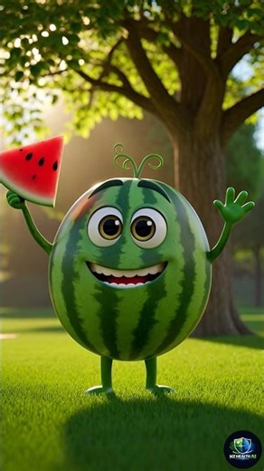 Watermelon Comes Alive 🍉😄 | AI Fruit Animation #Shorts