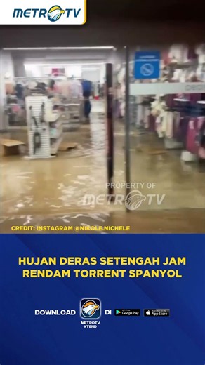 Hujan Deras Setengah Jam Rendam Kota Torrent Spanyol #shorts