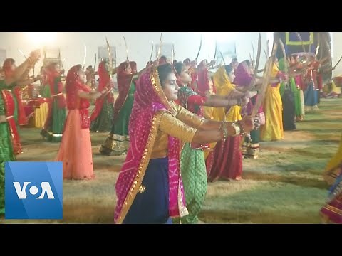 Women Dance With Swords During Weapons Worship Ceremony in India