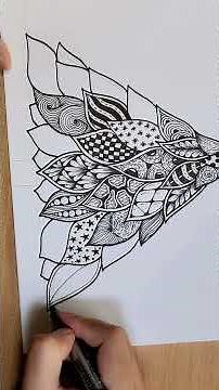 Christmas Tree 🌼 How To Draw Zentangle Christmas Tree For Beginners