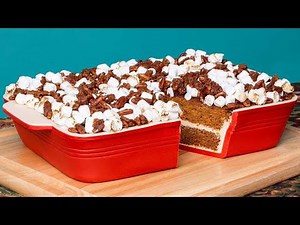 GIANT Sweet Potato Marshmallow Casserole CAKE! Thanksgiving Baking | How To Cake It | Yolanda Gampp