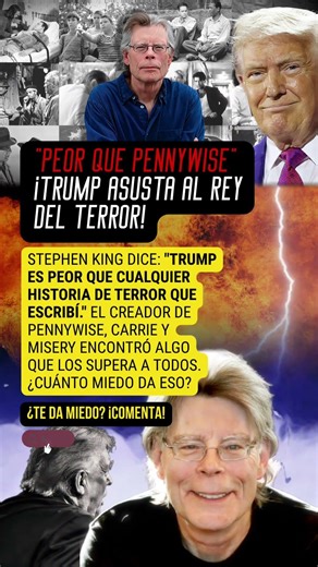 Stephen King: "Trump es peor que cualquier monstruo que he creado" #stephenking #trump