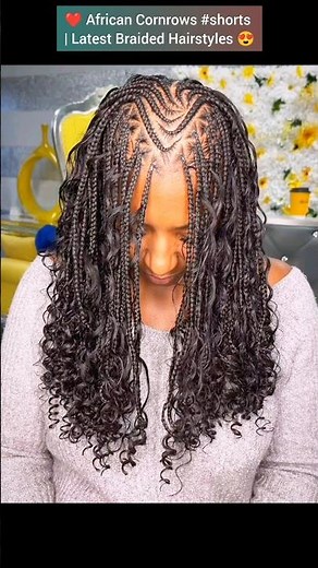 ❤ African Cornrows #shorts | Latest Braided Hairstyles 😍 #hairstyles #hairstyles #cornrows