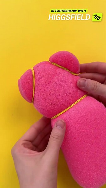 DIY Sponge Teddy Bear Rescue! 🧸🧽 Cute Toy Fix Craft #shorts