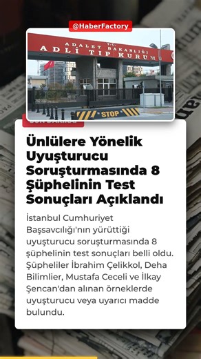 Ünlülere Yönelik Uyuşturucu Soruşturmasında 8 Şüphelinin Test Sonuçları Açıklandı