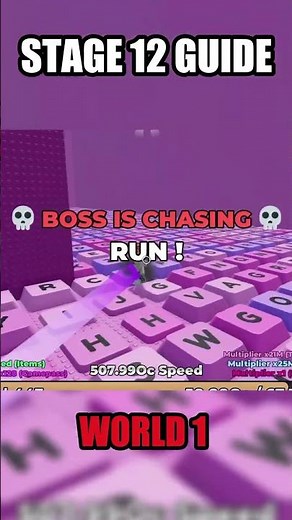 STAGE 12 MAZE GUIDE +1 Speed Keyboard Escape Roblox #shorts #roblox
