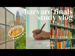 harvard finals vlog 하버드 기말고사 브이로그 | 12-hour grind, freshman year