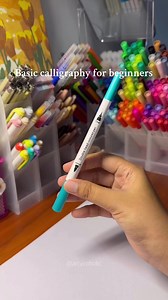 Basic Calligraphy for beginners 🌸 #reels #art #tutorial #calligraphy | Artycoholic