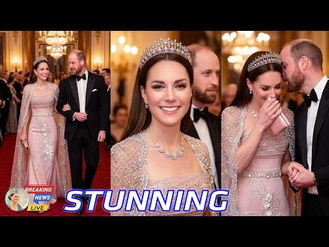 Princess Catherine DAZZLES in Iconic Diamond Tiara At The Palace’s State Banquet for Nigeria