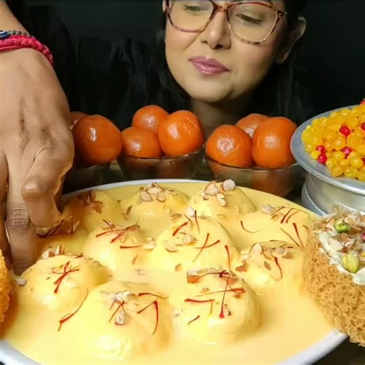 Foodie Darling | Eating Rasmalai & Indian Swets , To watch full video click the link in Bio 👆 . . . . . #asmr #asmrsounds #asmreating #asmrvideo... | Instagram