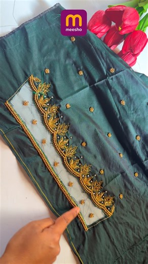 meesho latest work blouse pieces | computer embroidery | maggam work | aari work | meesho haul