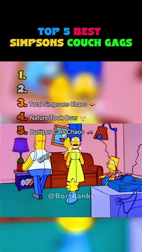 RANKING THE BEST SIMPSONS COUCH GAGS😂🔥🛋️ #simpsons #tiktok #funniest