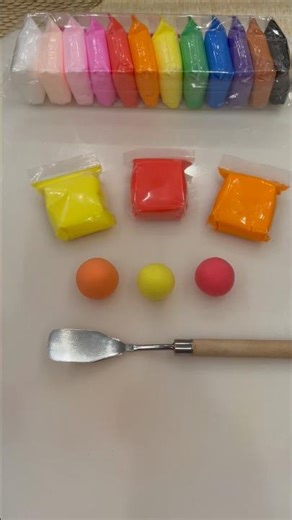 Mixing Colors ❤️+💛+🧡=??? #satisfying #polymerclay #oddlysatisfying #mix