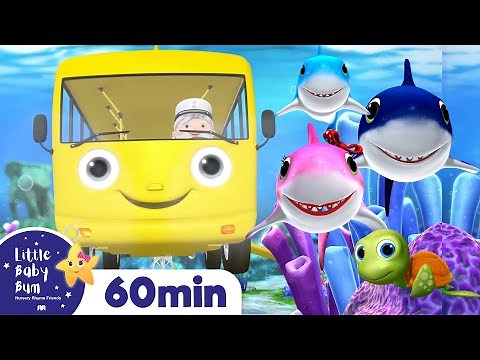 Wheels on The Bus Underwater | +More Nursery Rhymes & Kids Songs | ABCs and 123s | Little Baby Bum