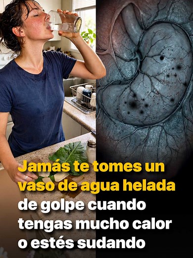 Jamás te tomes un vaso de agua helada de golpe cuando tengas mucho calor o estés sudando